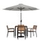 Flash Furniture Patio Set-35" Table-4 Chairs-Gray Umbrella-Base XU-DG-810060064-UB19BGY-GG - alternate 6